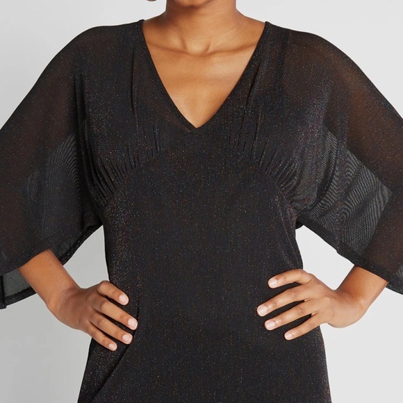 ModCloth Promised You Heaven Mesh‎ Midi Dress - Black (Size XS) - Picture 3 of 6